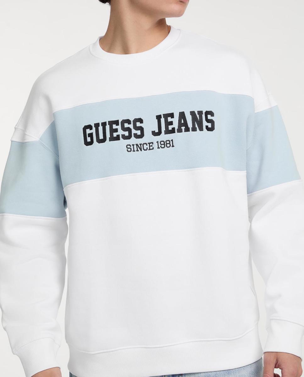 Sweatshirt sem Capuz Branco-3
