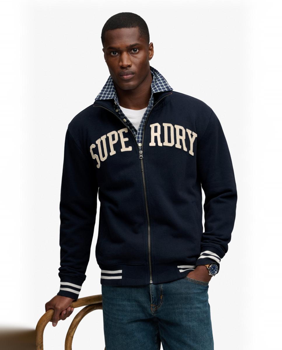 Sweatshirt Vintage Athletic Track Azul-marinho-3