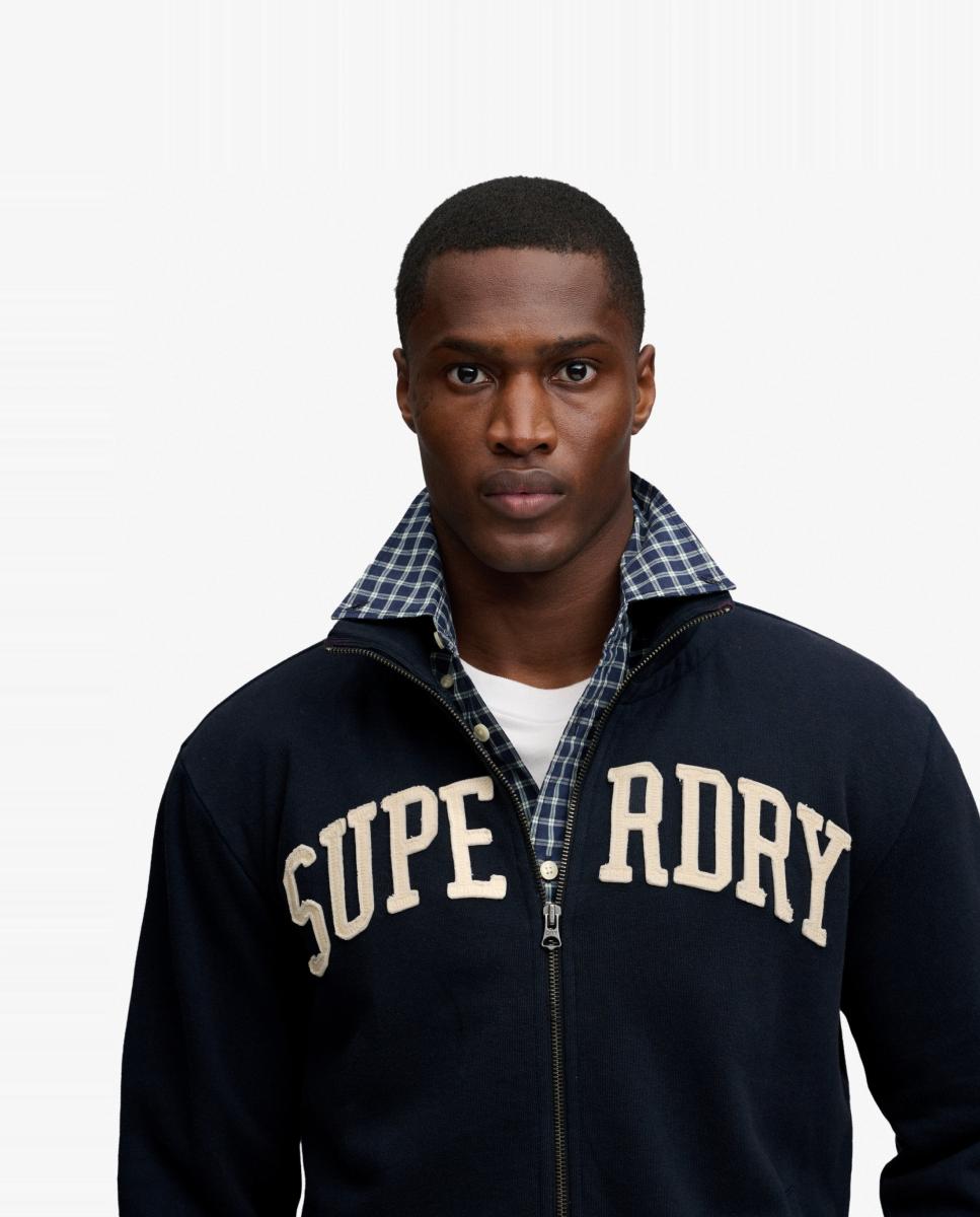 Sweatshirt Vintage Athletic Track Azul-marinho-4
