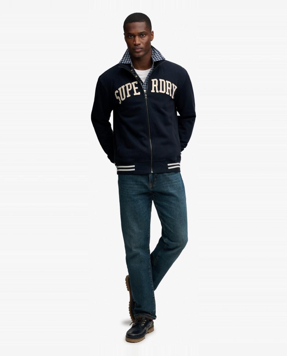 Sweatshirt Vintage Athletic Track Azul-marinho-7