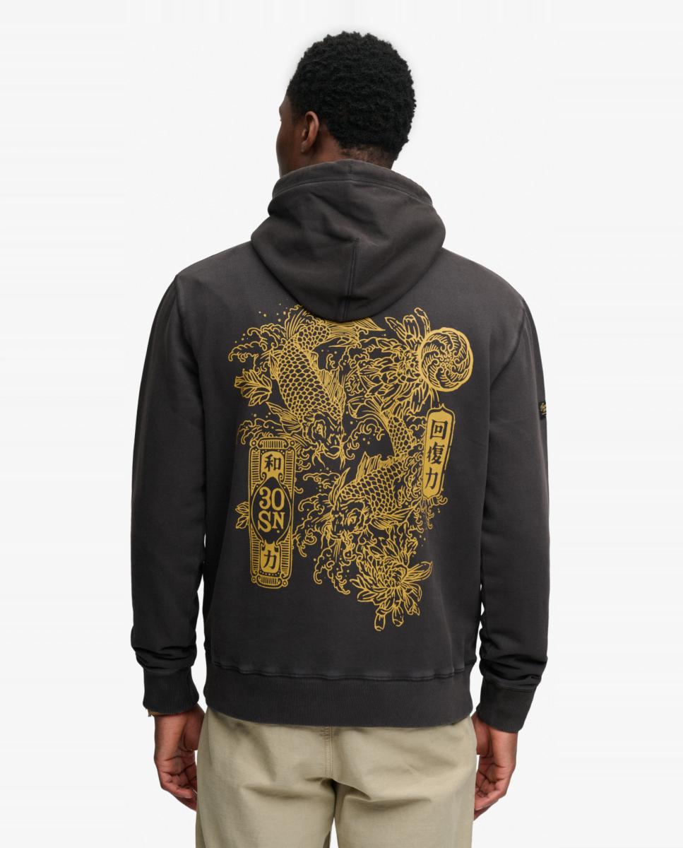Sweatshirt Tokyo Narrative com Capuz Preto-2