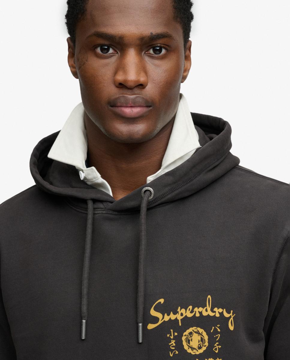 Sweatshirt Tokyo Narrative com Capuz Preto-3