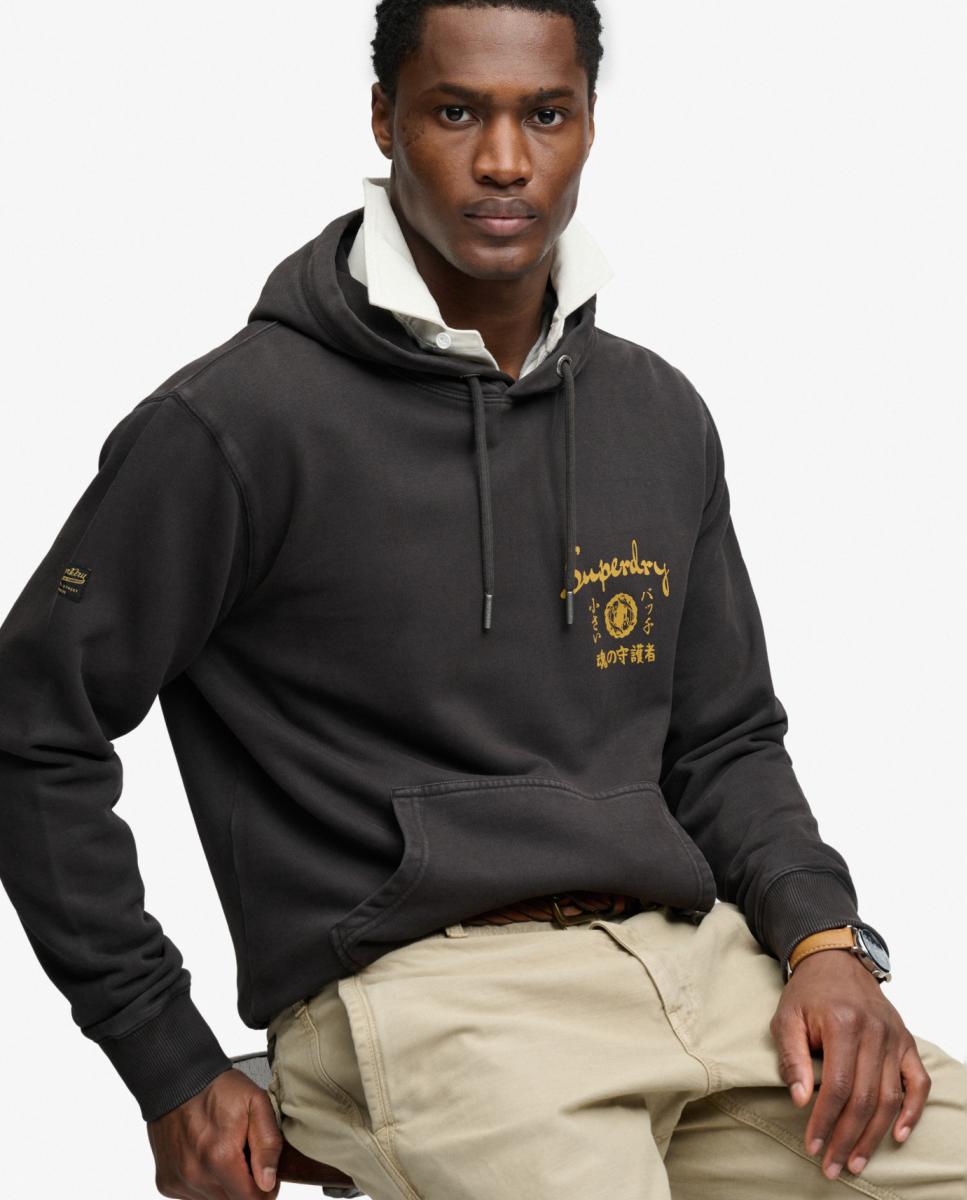 Sweatshirt Tokyo Narrative com Capuz Preto-4