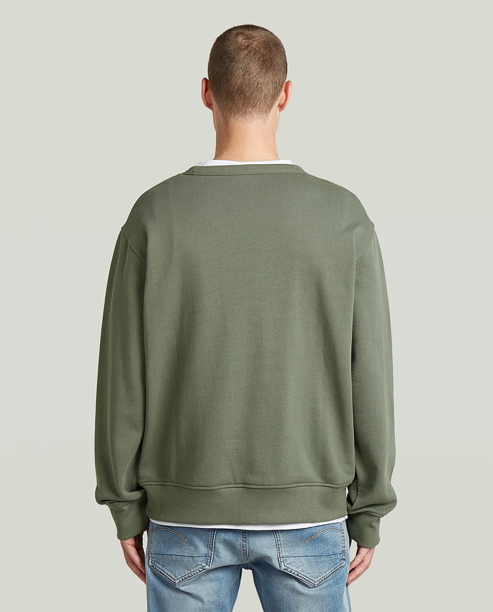 Sweatshirt Regular com Gola Redonda Verde-2