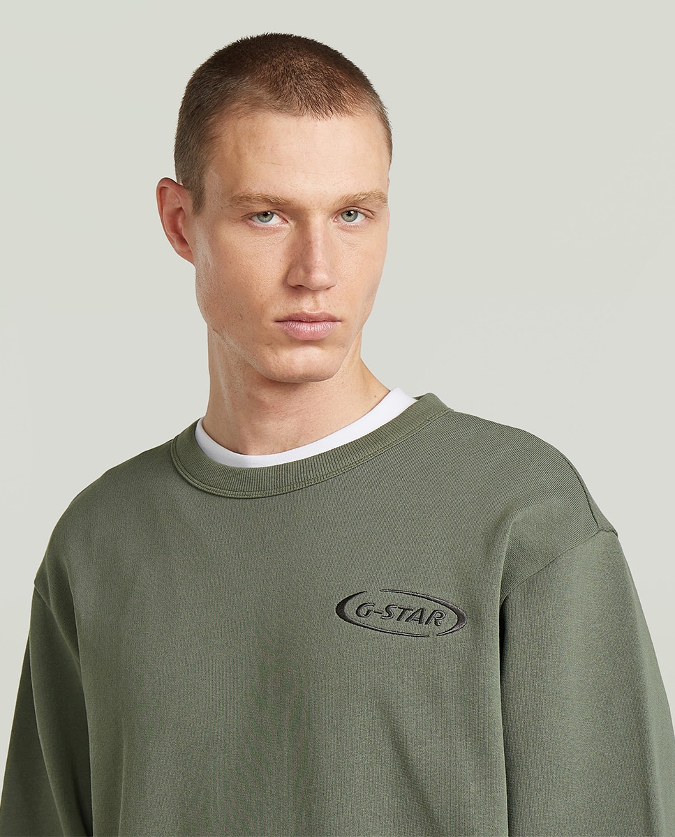 Sweatshirt Regular com Gola Redonda Verde-3