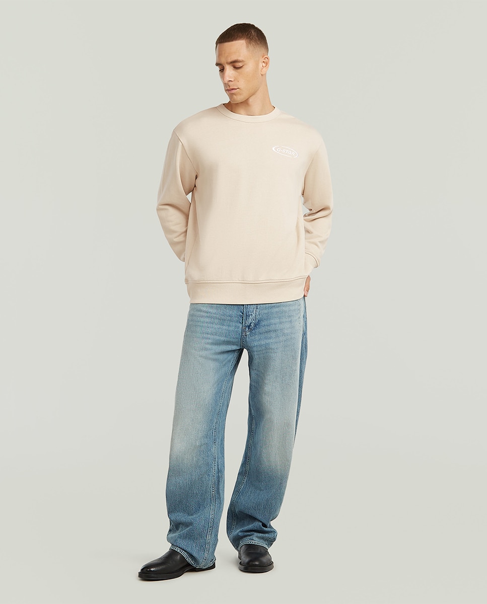 Sweatshirt Regular com Gola Redonda Cru-4