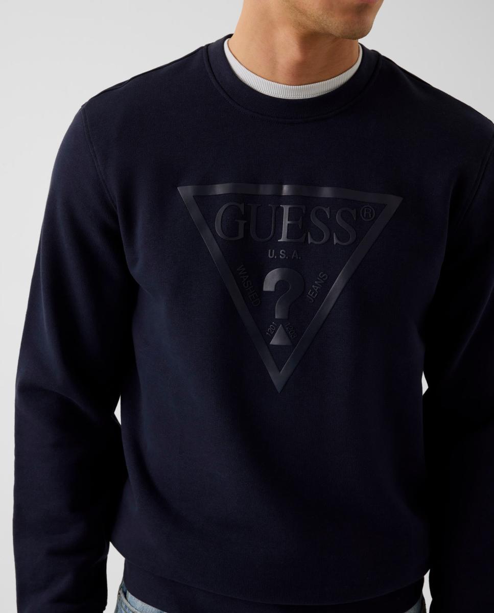 Sudadera sin capucha de hombre - Guess - Azul marino Azul marino-3