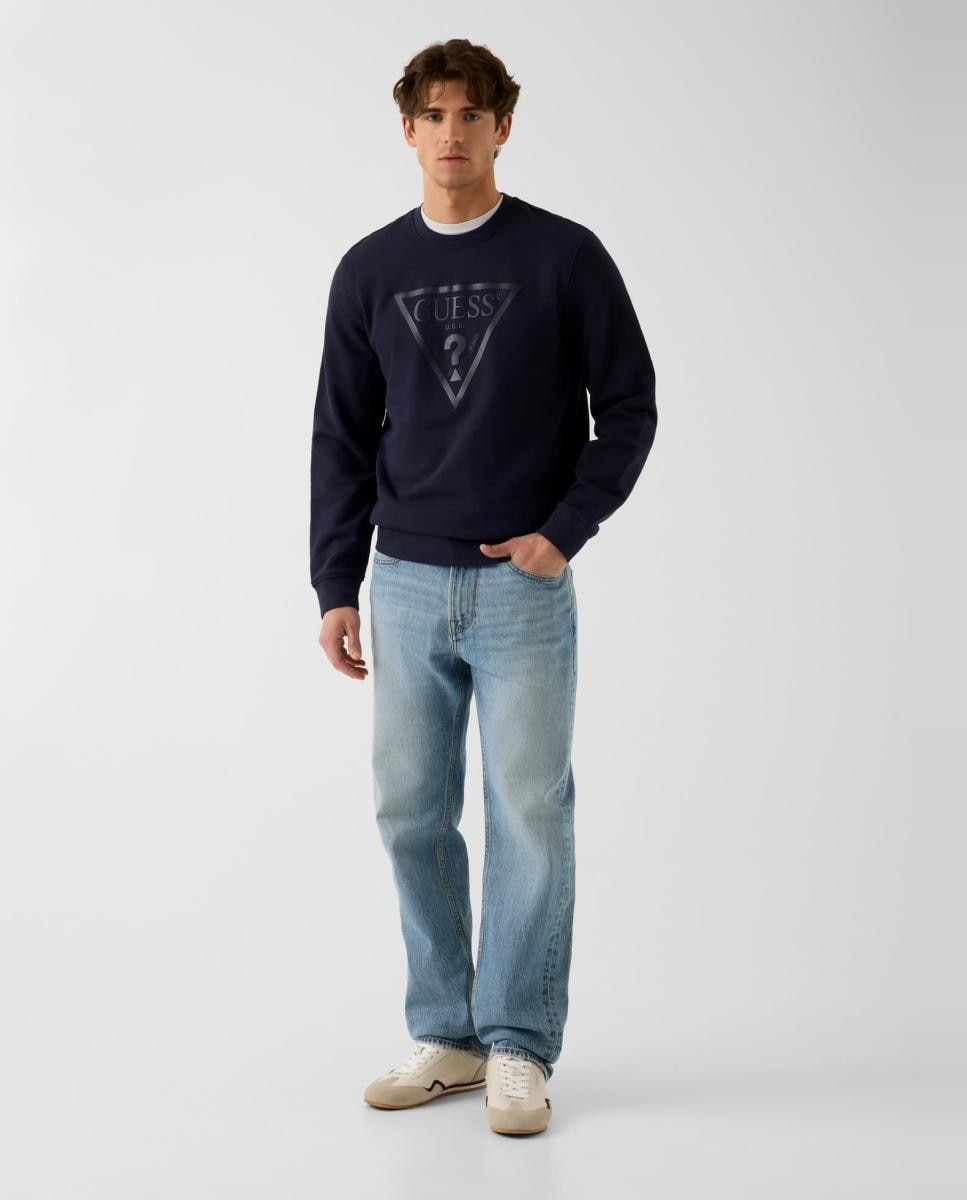 Sudadera sin capucha de hombre - Guess - Azul marino Azul marino-7