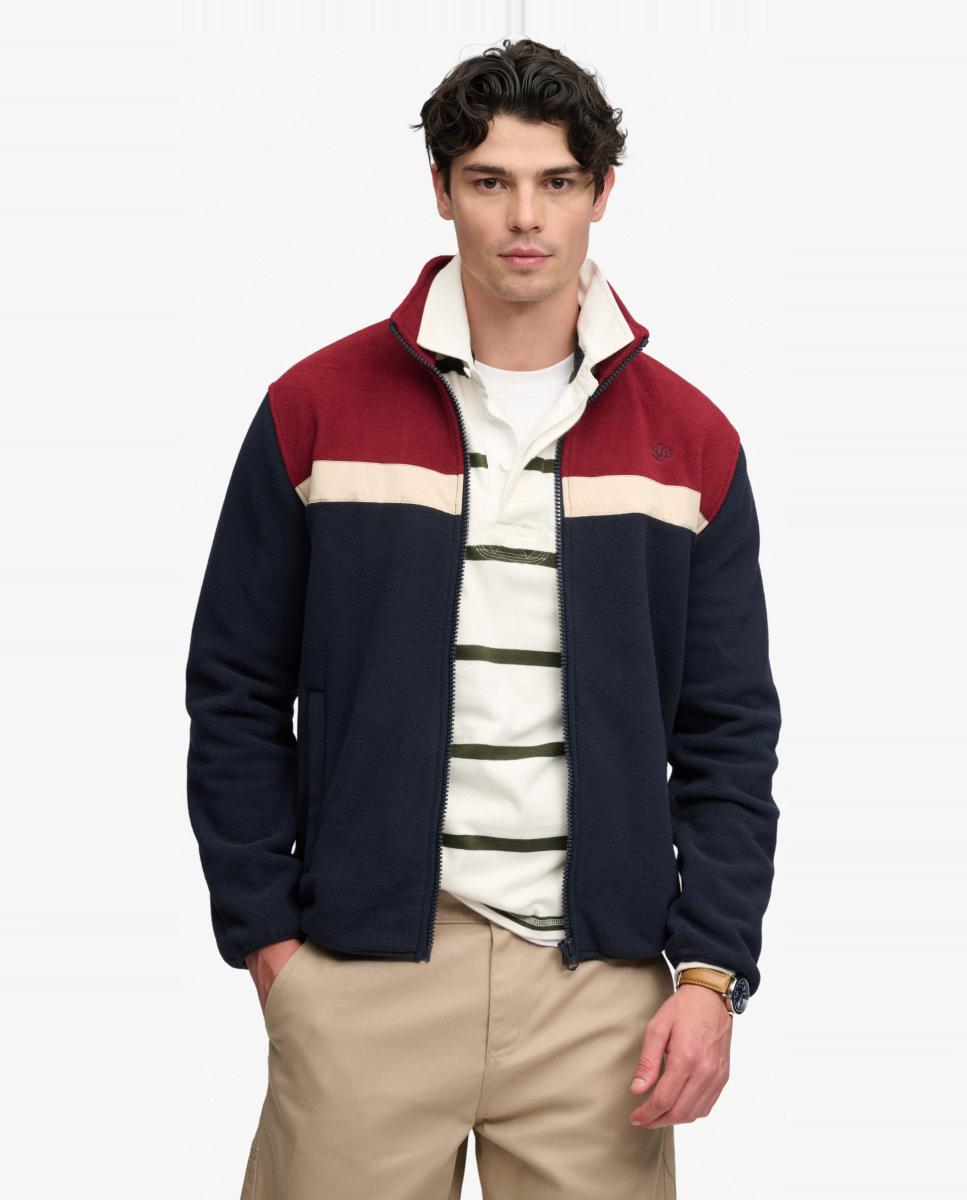 Imagen 0 de Forro polar de hombre Tricolor con cremallera completa Multicolor