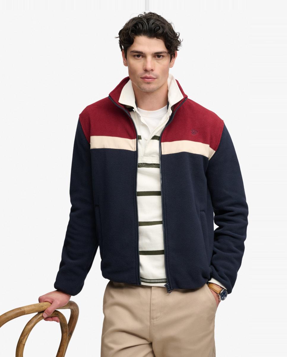 Forro polar de hombre Tricolor con cremallera completa - Superdry - Multicolor Multicolor-3