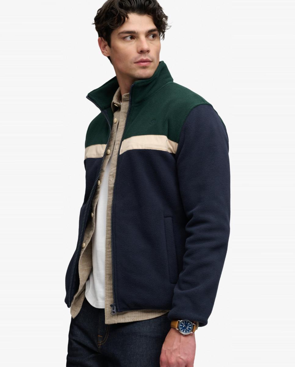 Polar Tricolor com Fecho de Correr Completo Multicolor-3
