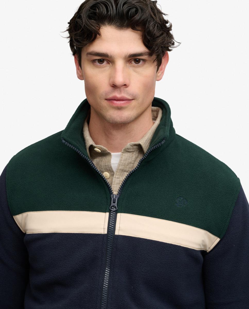 Polar Tricolor com Fecho de Correr Completo Multicolor-4