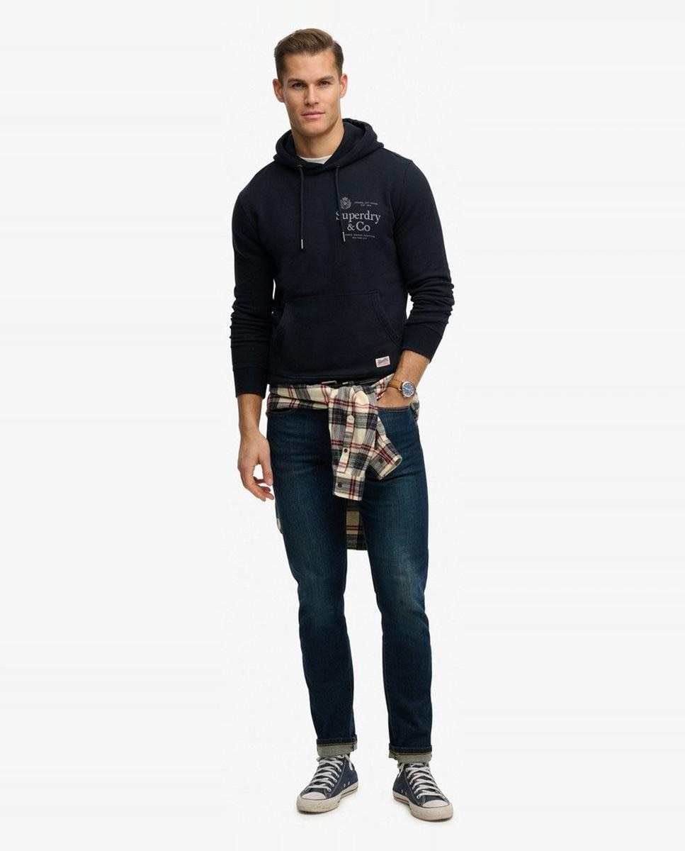 Sweatshirt com Capuz 1954 Company de Corte Relaxed Azul-marinho-6