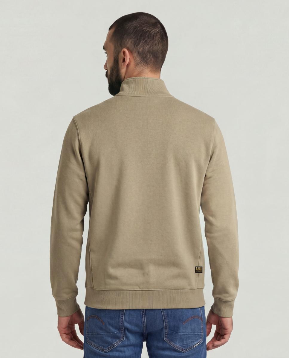 Sudadera Premium Core Half Zip de hombre - G-Star - Beige Beige-2