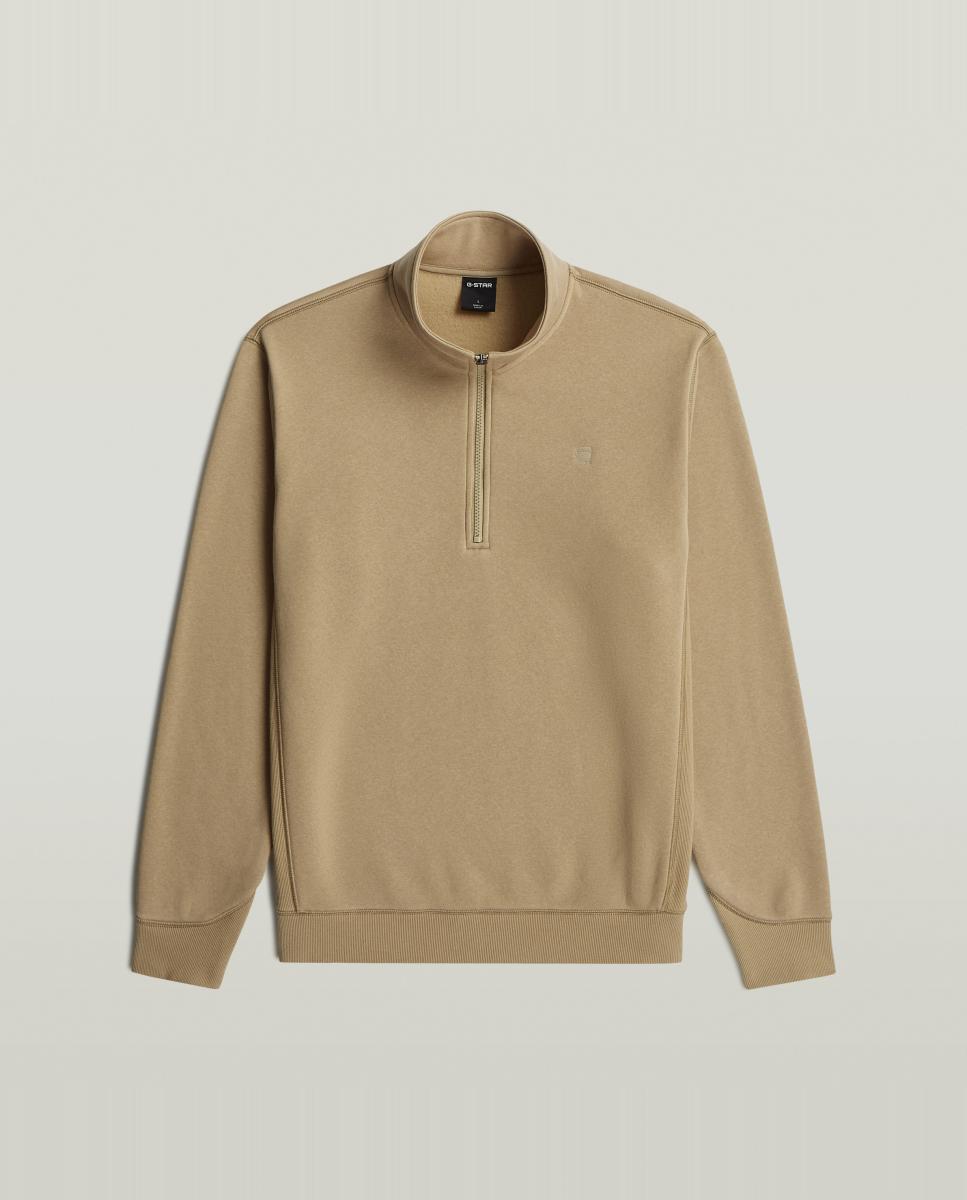 Sudadera Premium Core Half Zip de hombre - G-Star - Beige Beige-4