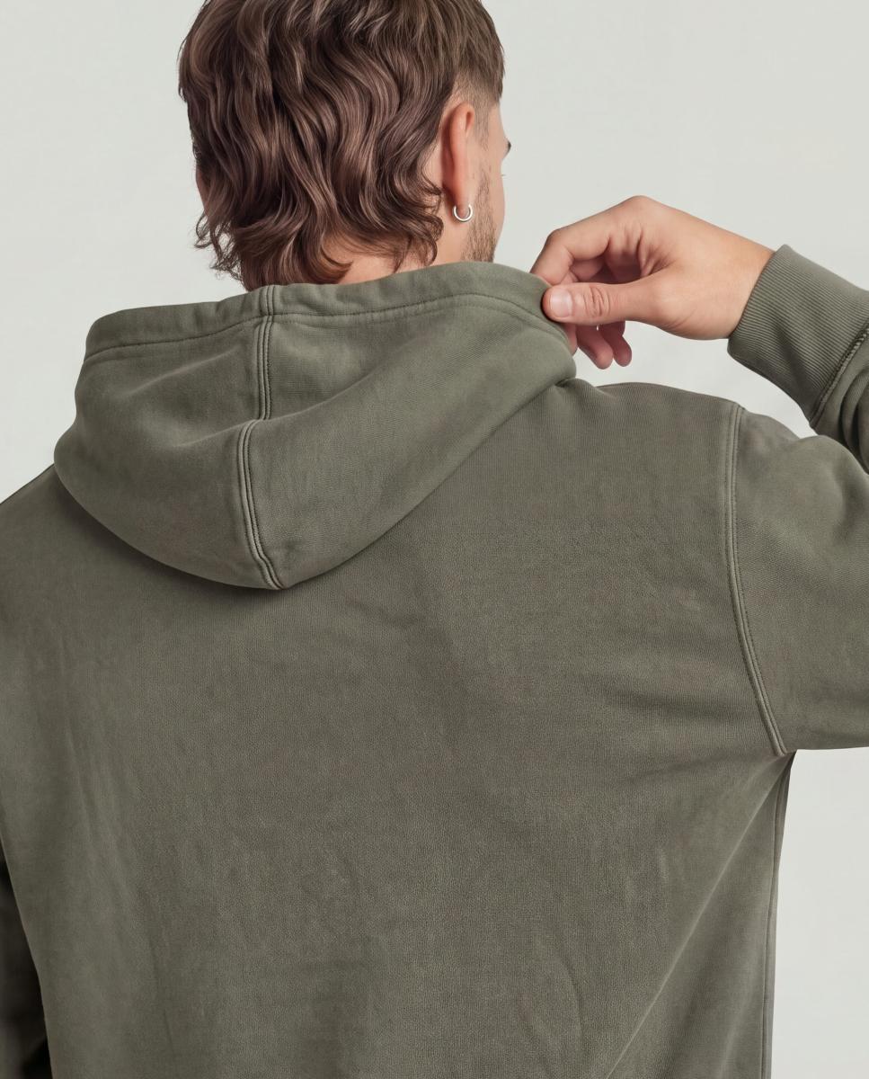 Sudadera de hombre con capucha y efecto lavado - G-Star - Marrón Marrón-3