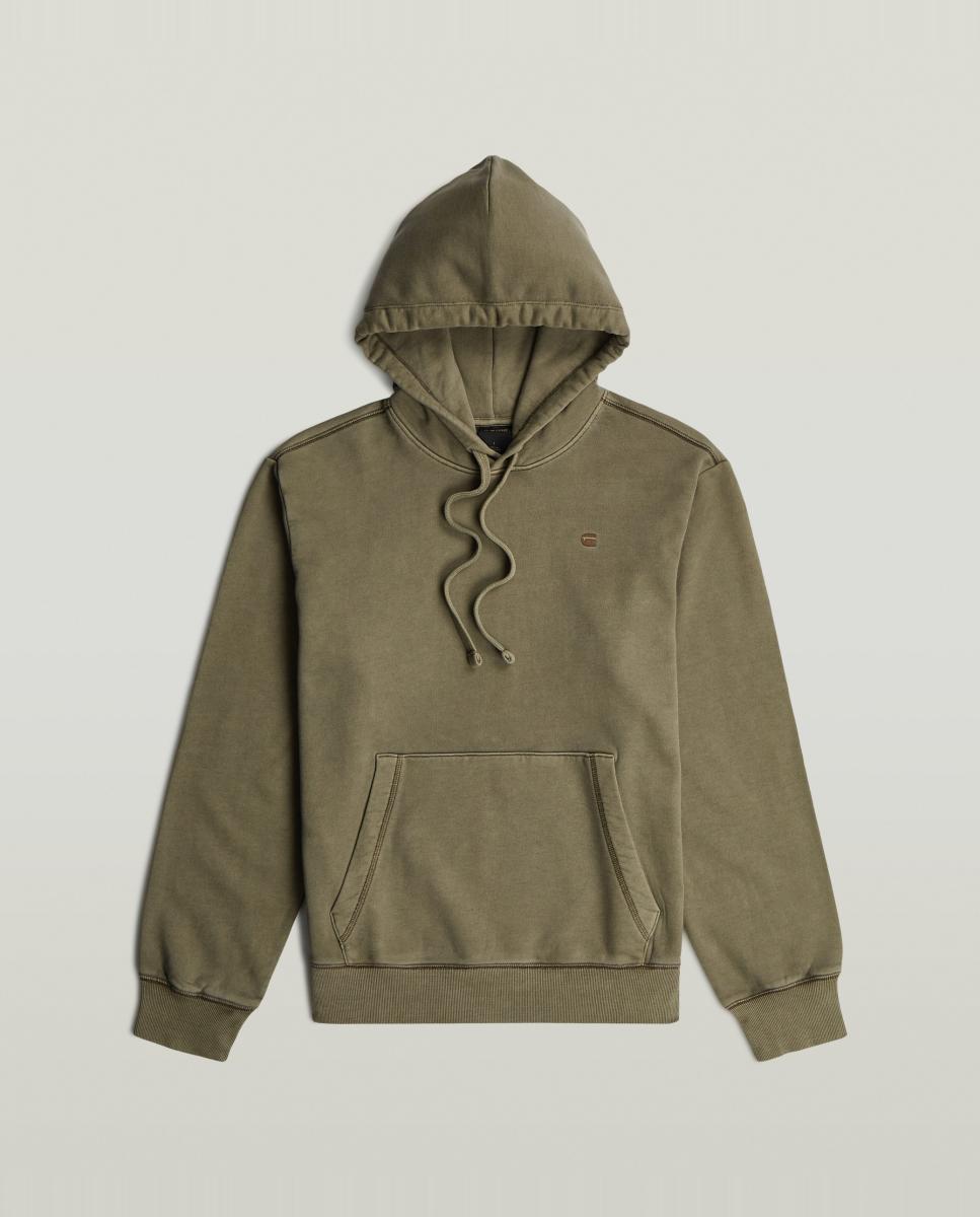 Sudadera de hombre con capucha y efecto lavado - G-Star - Marrón Marrón-4