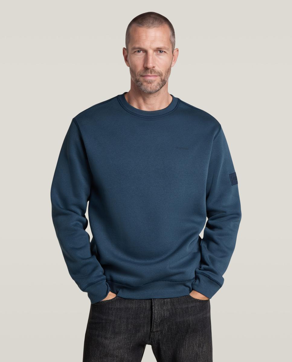 Sudadera de hombre de corte recto - G-Star - Azul Azul-1