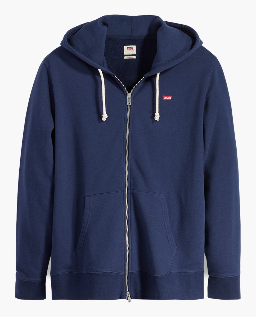 Sweatshirt com Capuz e Fecho de Correr - Azul Azul-marinho-3