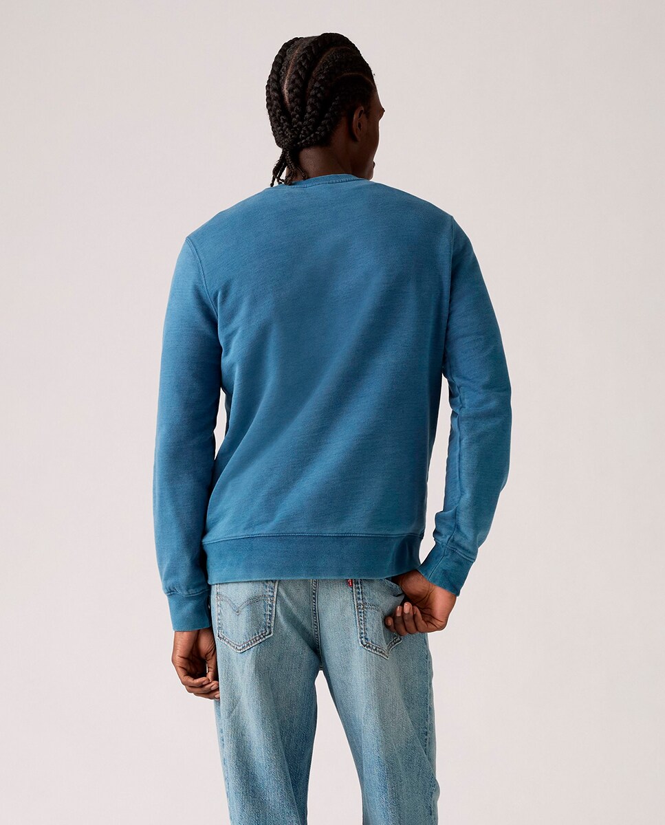 Sweatshirt com decote redondo Azul-2