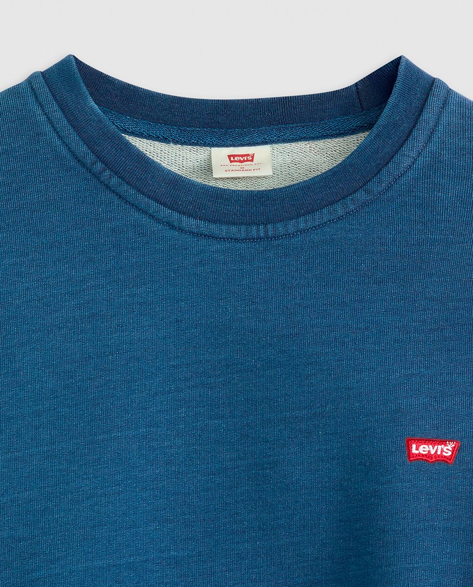Sweatshirt com decote redondo Azul-6