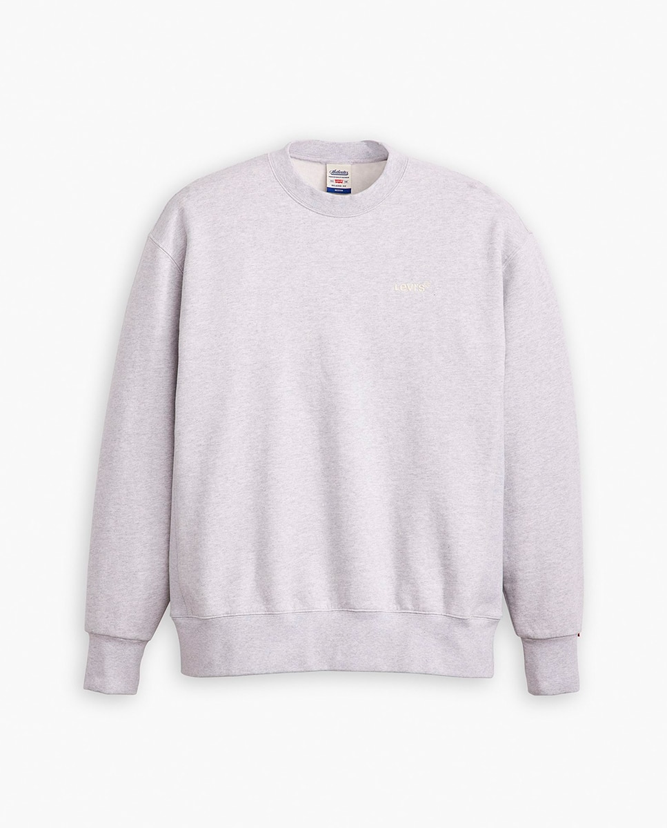 Sweatshirt com decote redondo Cinzento-claro-5