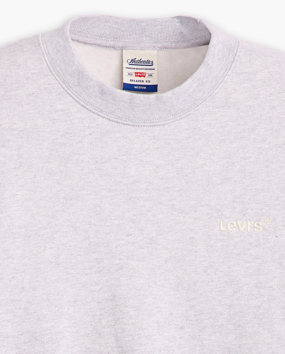 Sweatshirt com decote redondo Cinzento-claro-6