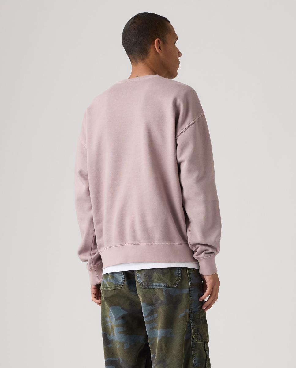 Sweatshirt com Decote Redondo e em Algodão Rosa-2
