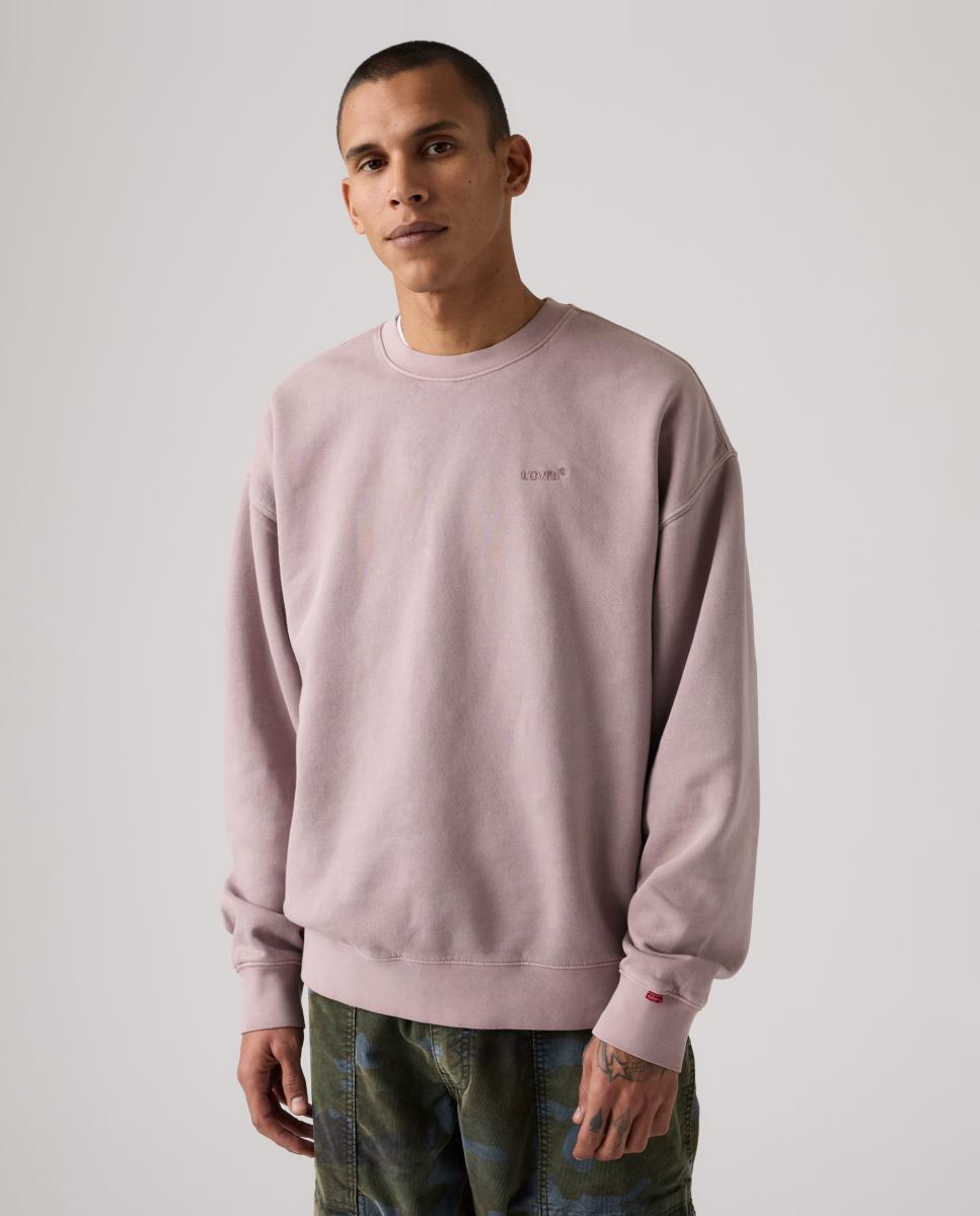 Sweatshirt com Decote Redondo e em Algodão Rosa-4