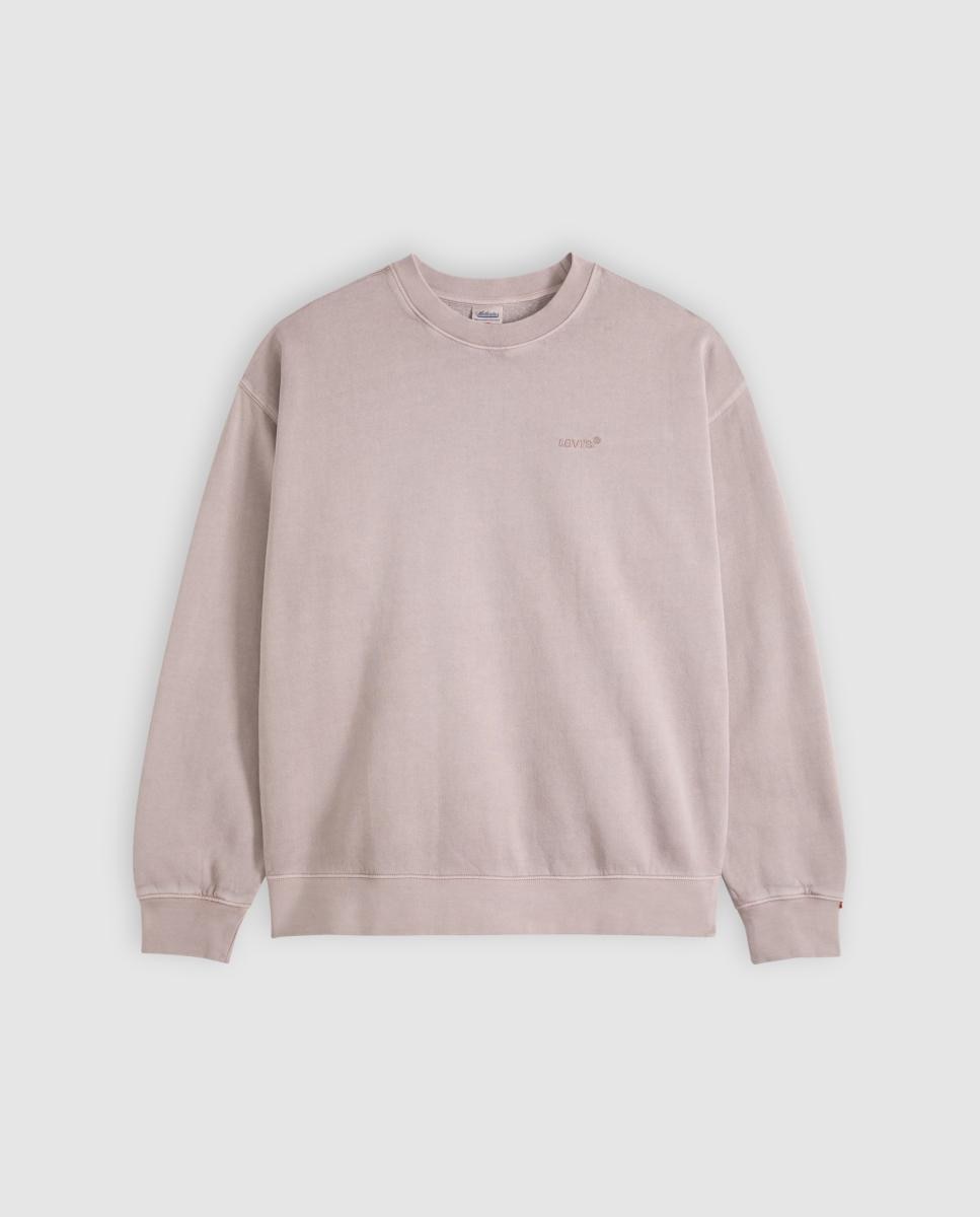 Sweatshirt com Decote Redondo e em Algodão Rosa-5