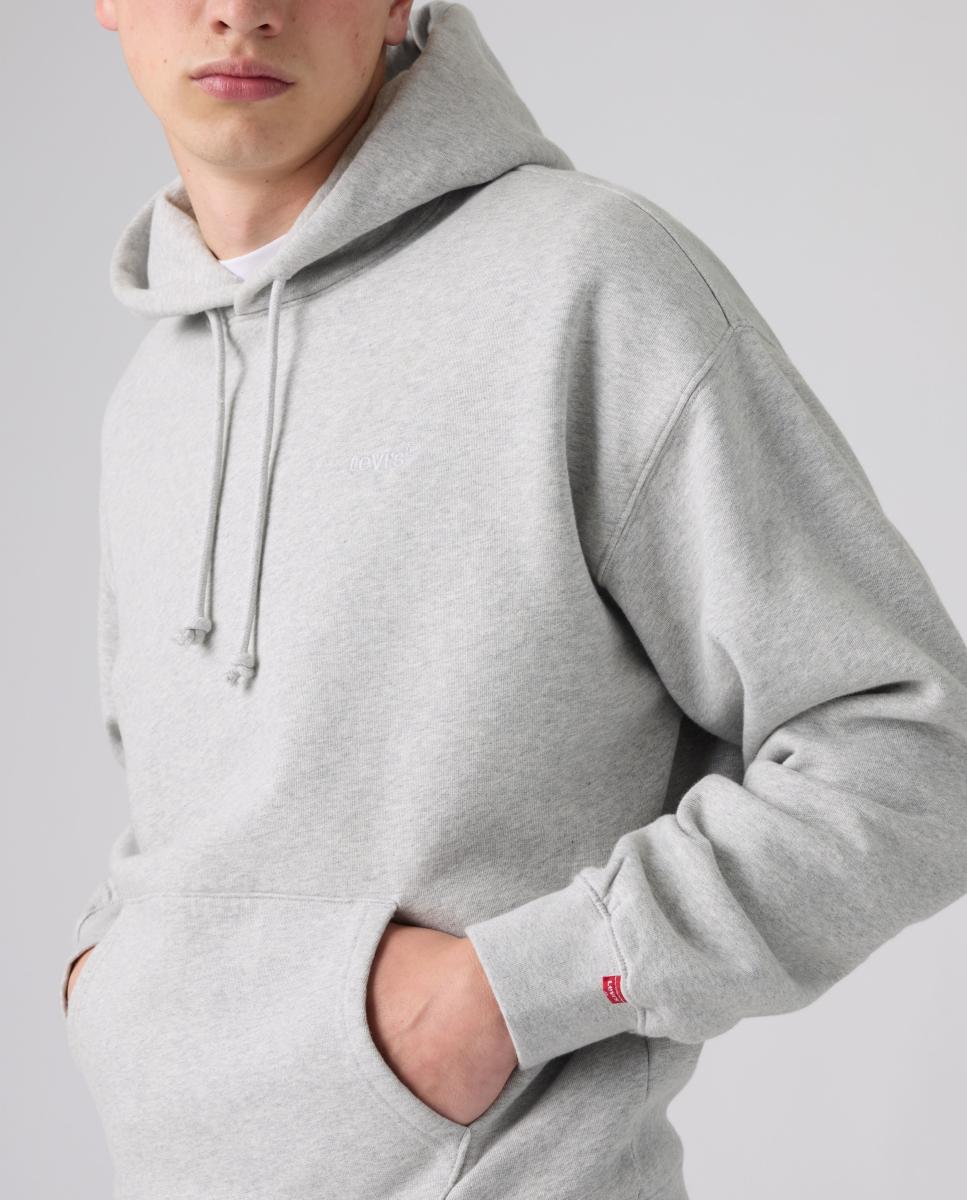Sweatshirt de homem com capuz Cinzento-claro-3