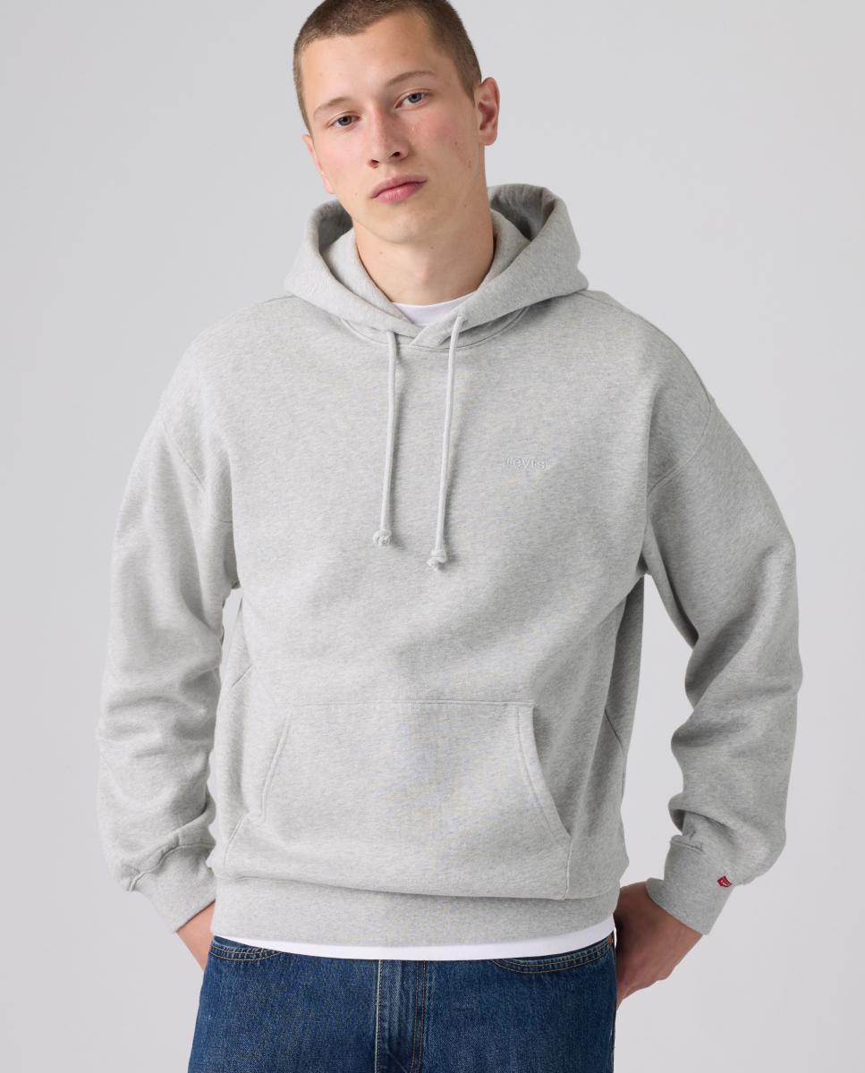 Sweatshirt de homem com capuz Cinzento-claro-4