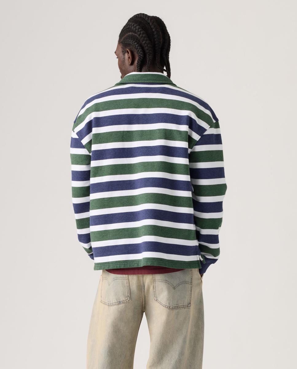 Sweatshirt com Colarinho de Polo Multicolor-2