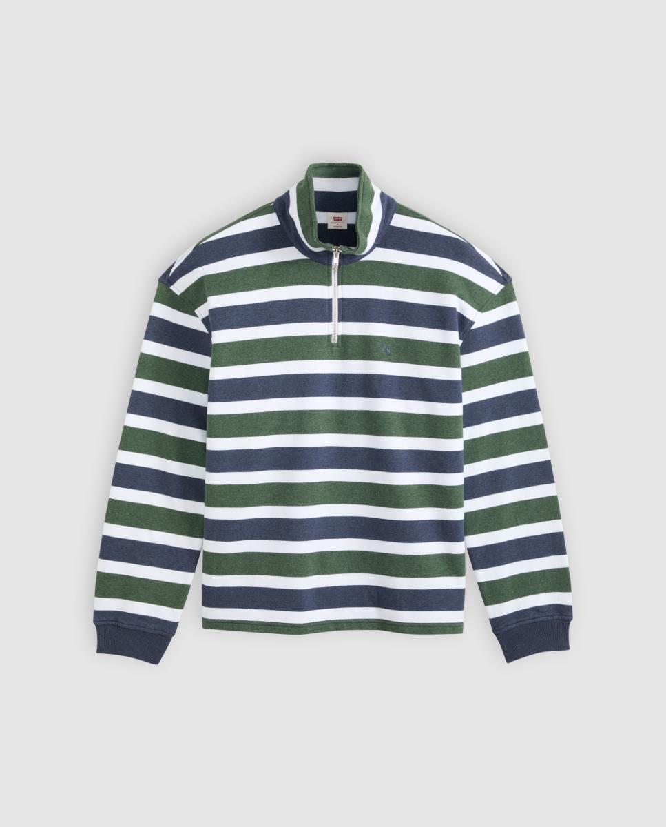 Sweatshirt com Colarinho de Polo Multicolor-4