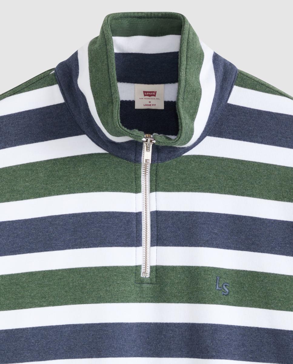 Sweatshirt com Colarinho de Polo Multicolor-5