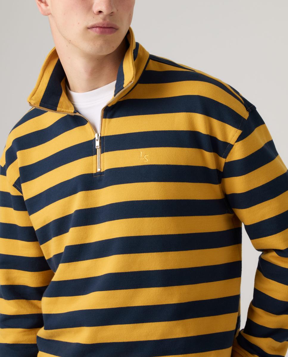 Sweatshirt com Colarinho de Polo Multicolor-3