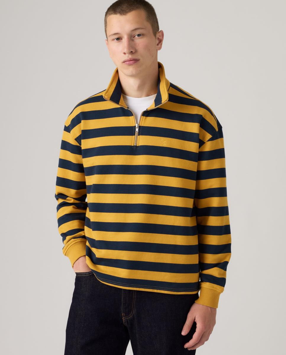 Sweatshirt com Colarinho de Polo Multicolor-5
