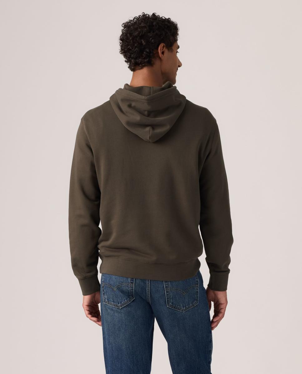 Sweatshirt de homem com capuz Verde-escuro-2