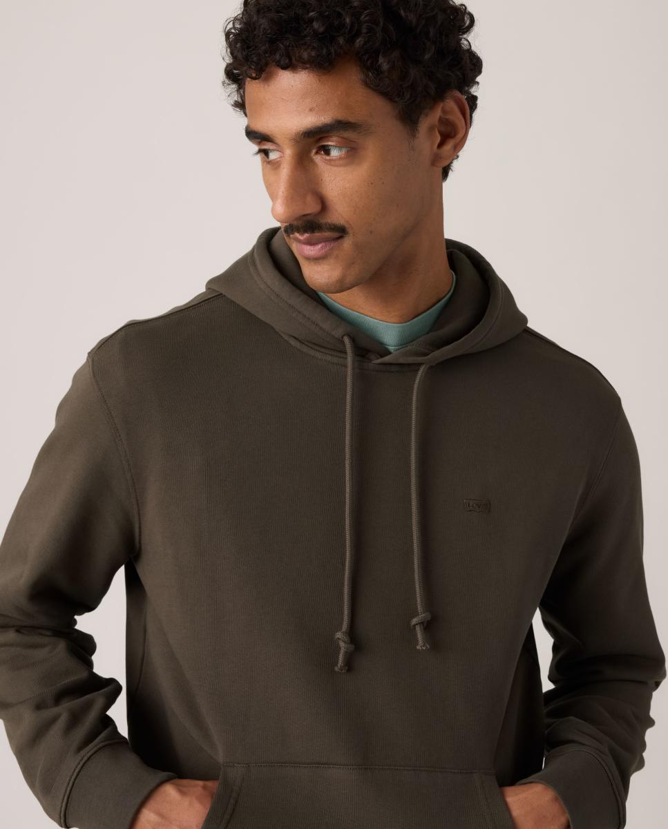Sweatshirt de homem com capuz Verde-escuro-3
