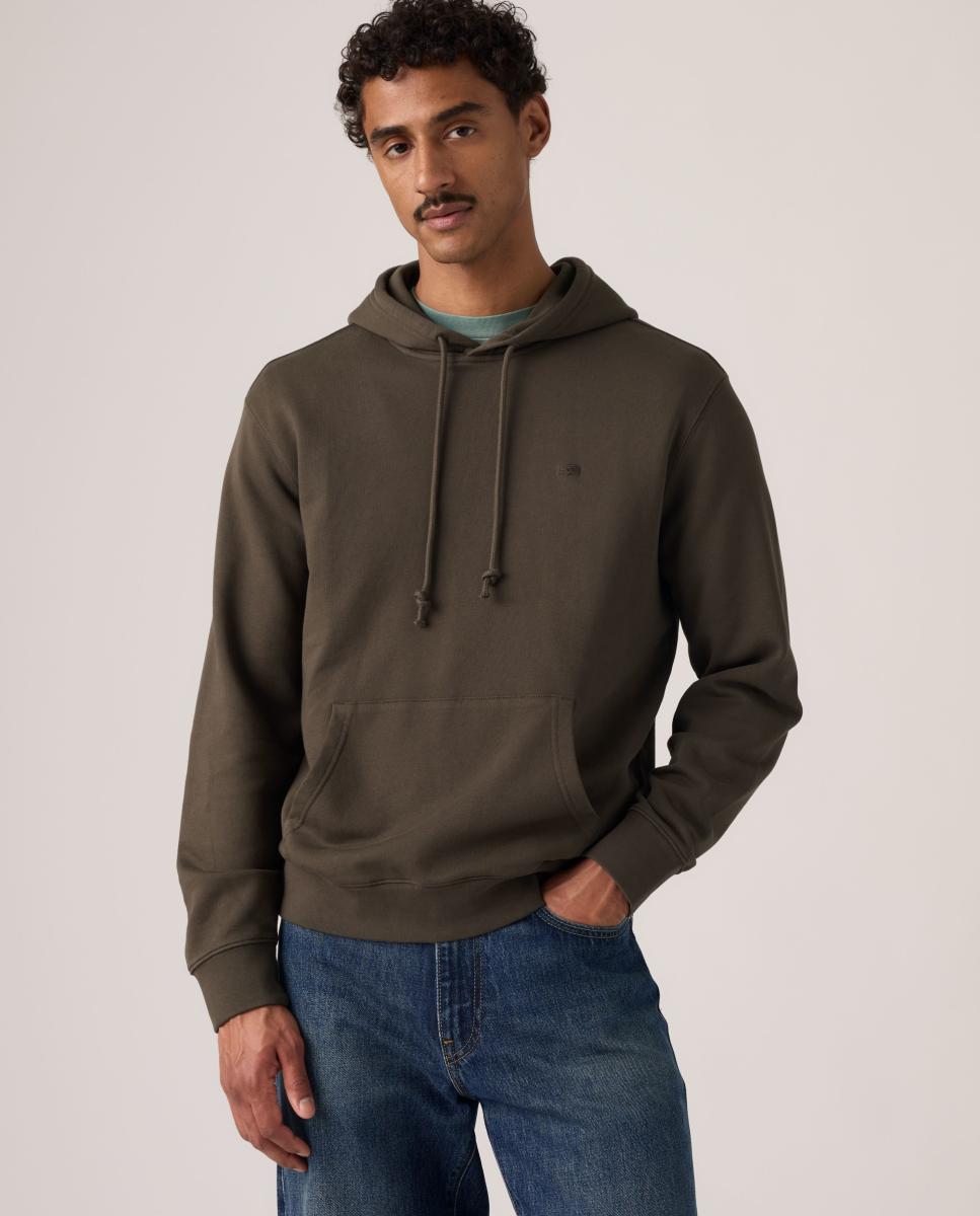 Sweatshirt de homem com capuz Verde-escuro-4