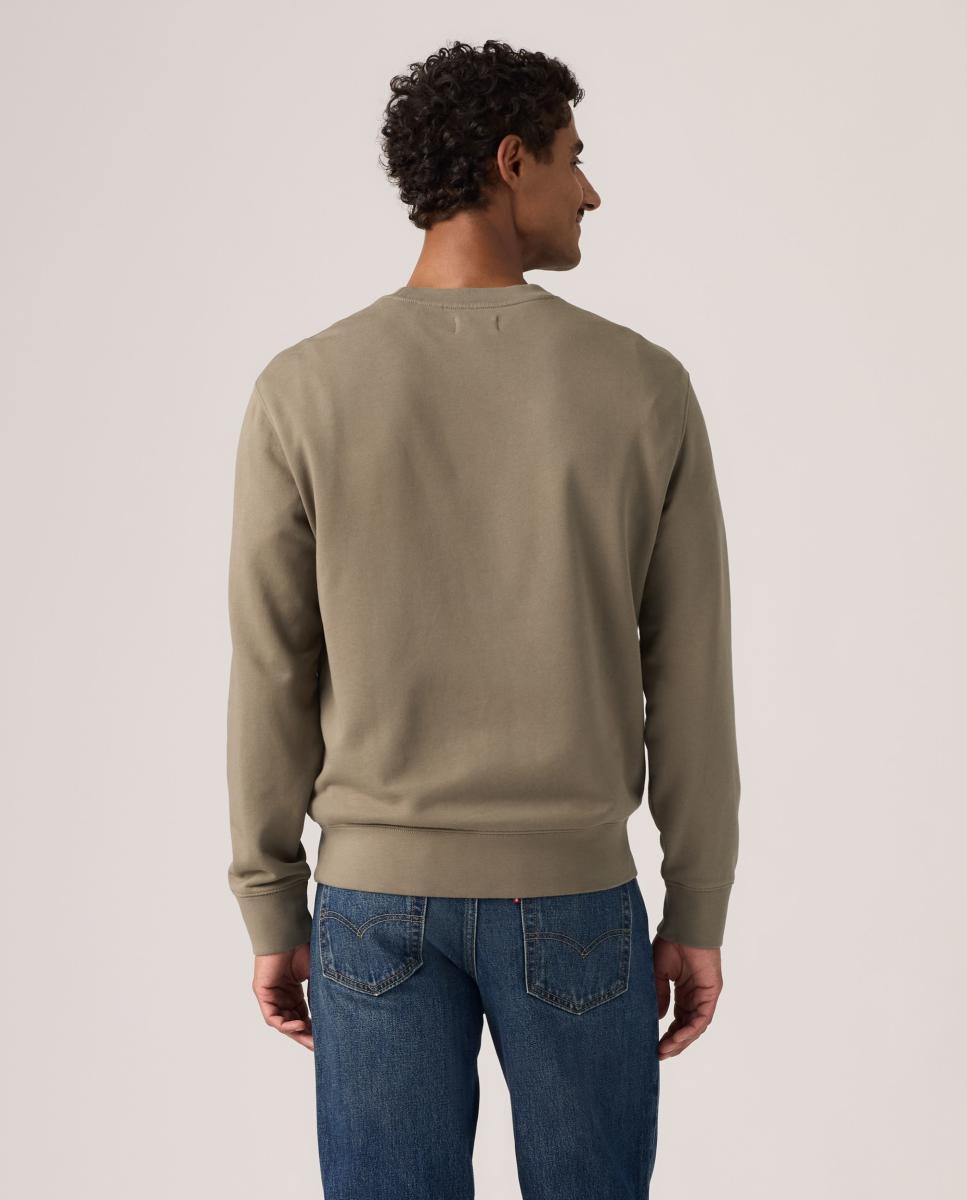Sweatshirt com Decote Redondo e em Algodão Castanho-claro-2