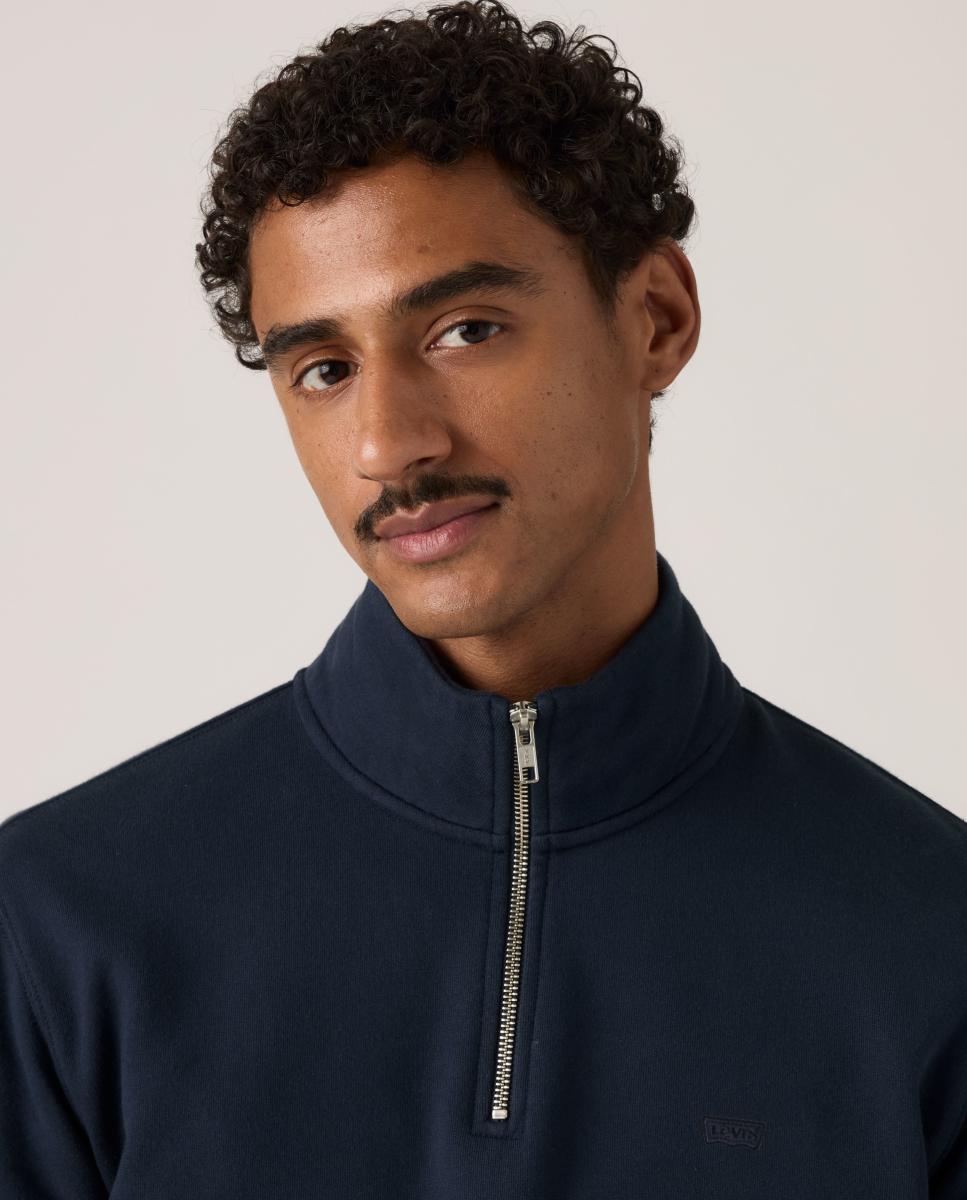Sweatshirt com Gola Chaminé Azul-marinho-3