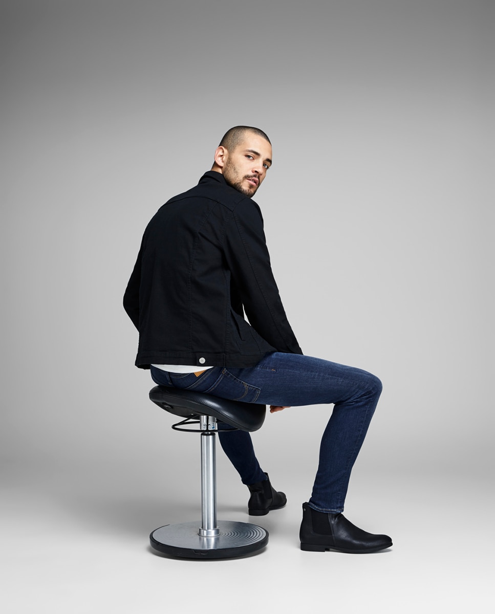 Jeans Liam skinny azuis sustentáveis Azul-marinho-1