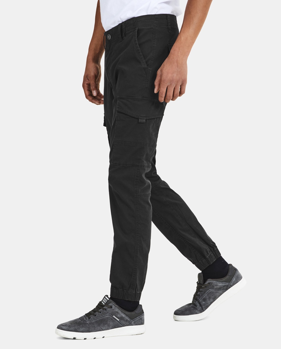 Calças sportswear de homem Jack & Jones regular pretas Preto-3