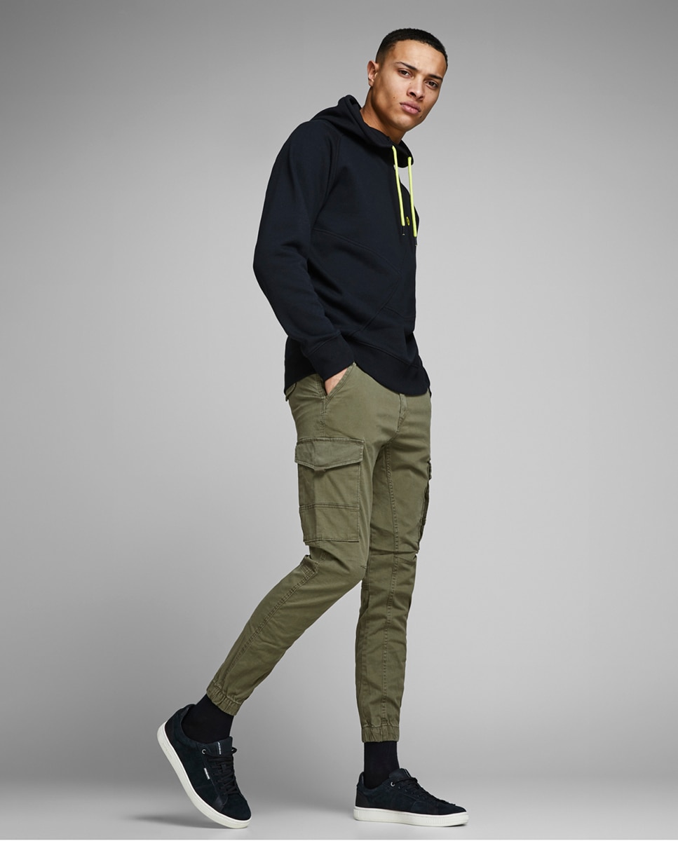 Calças sportswear de homem Jack & Jones slim verdes Verde-1