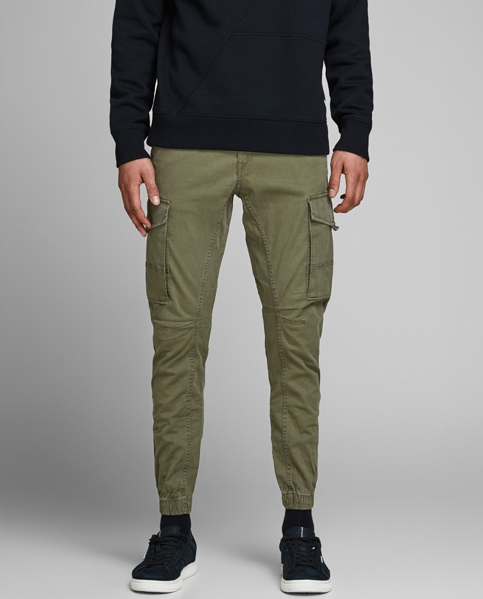 Calças sportswear de homem Jack & Jones slim verdes Verde-2