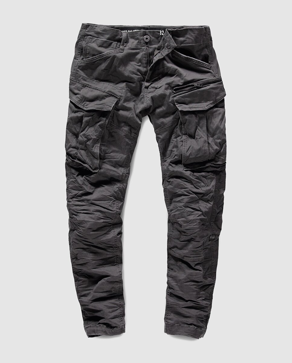 Calças sportswear de homem G-Star Raw Rovic Zip 3D tapered cinzentas Cinzento-6