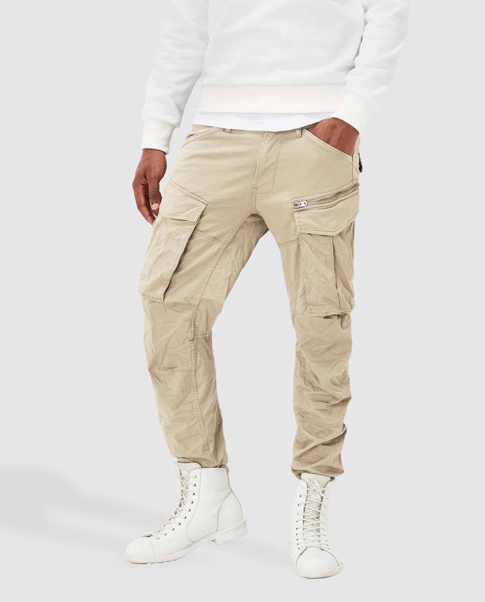 Imagem 0 de Calças sportswear de homem G-Star Raw tapered bege