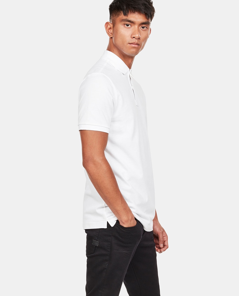 Polo Slim de Manga Curta - Branco Branco-2