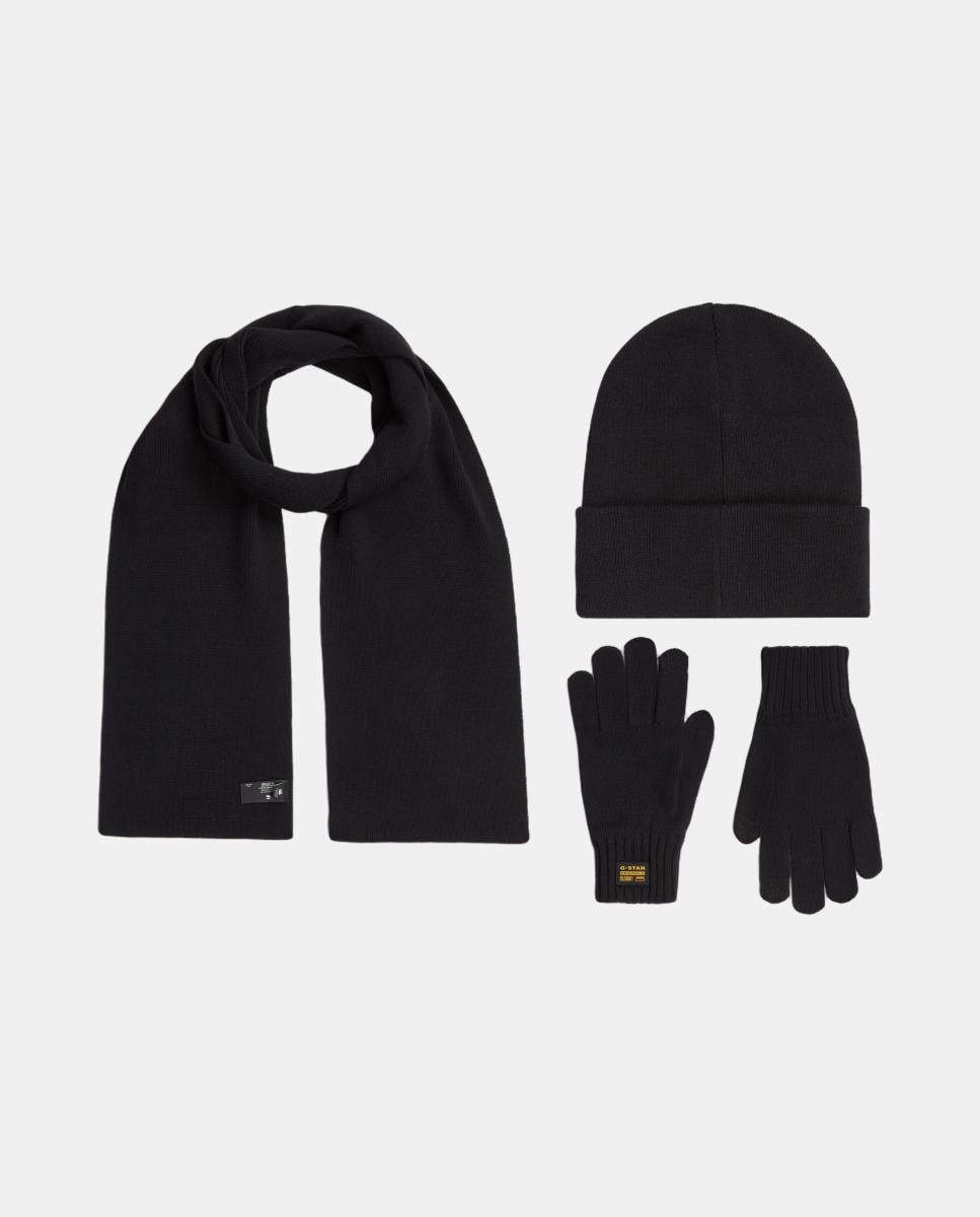Imagen 2 de Paquete de accesorios de hombre con bufanda, gorro y guantes - G-Star - Negro Negro